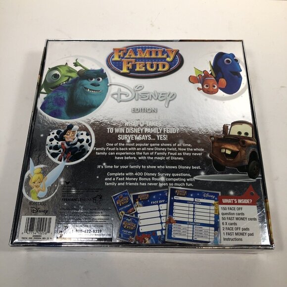 Family Feud Disney Edition Silver Box Signature Board Game 100% Complete EUC - Picture 2 of 5